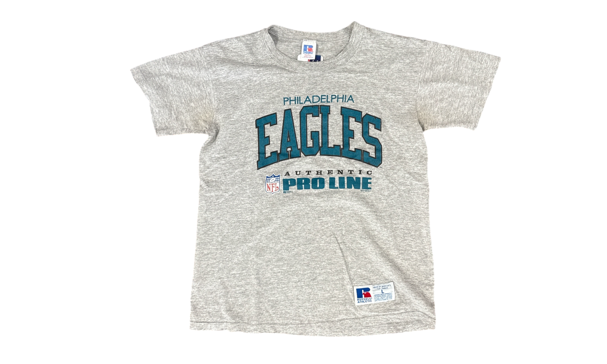 1996 Eagles Russell Athletic Arch Tee Gray Youth (PreOwned)-Bullseye Sneaker Boutique