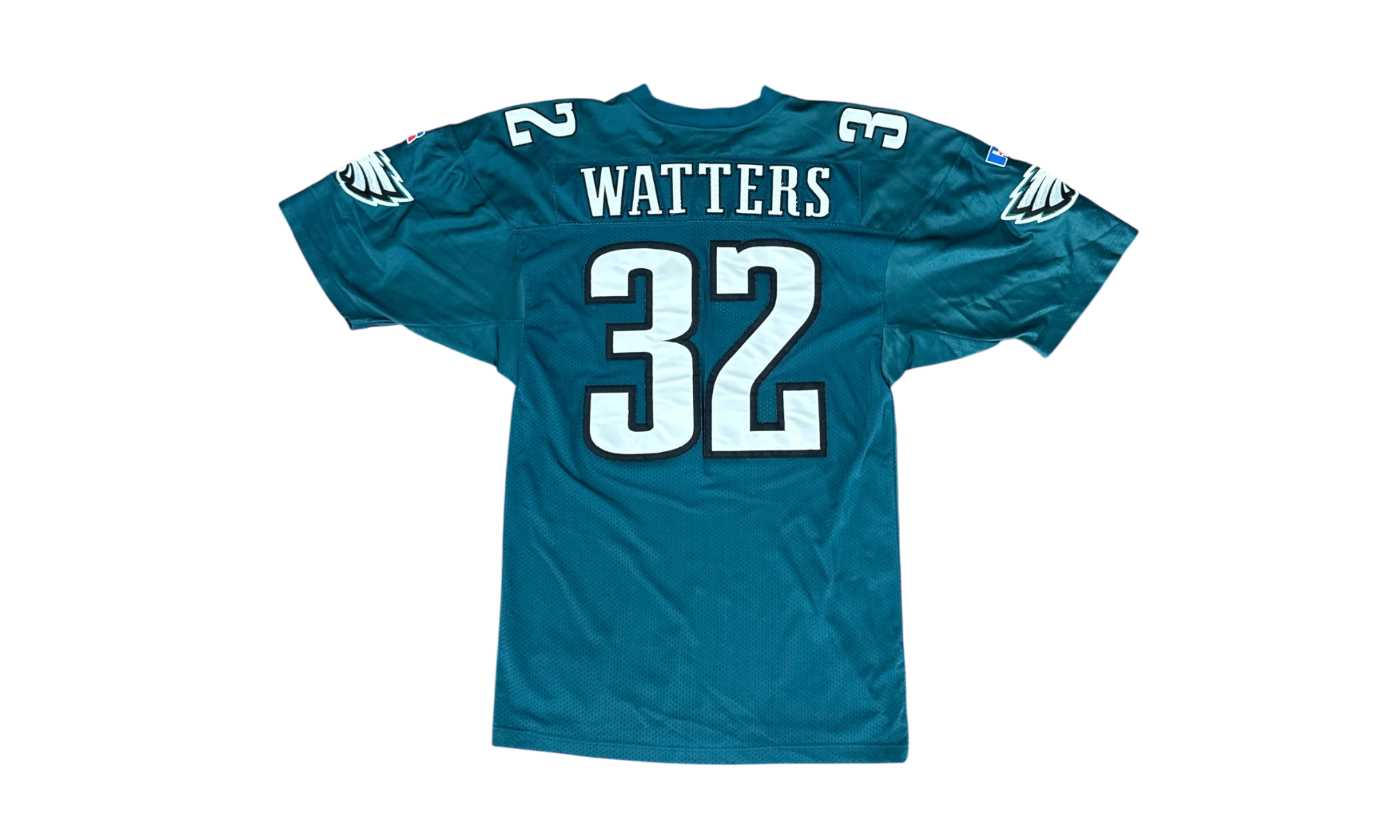 1996 Ricky Watters Eagles Russell Midnight Green Authentic Jersey (PreOwned)