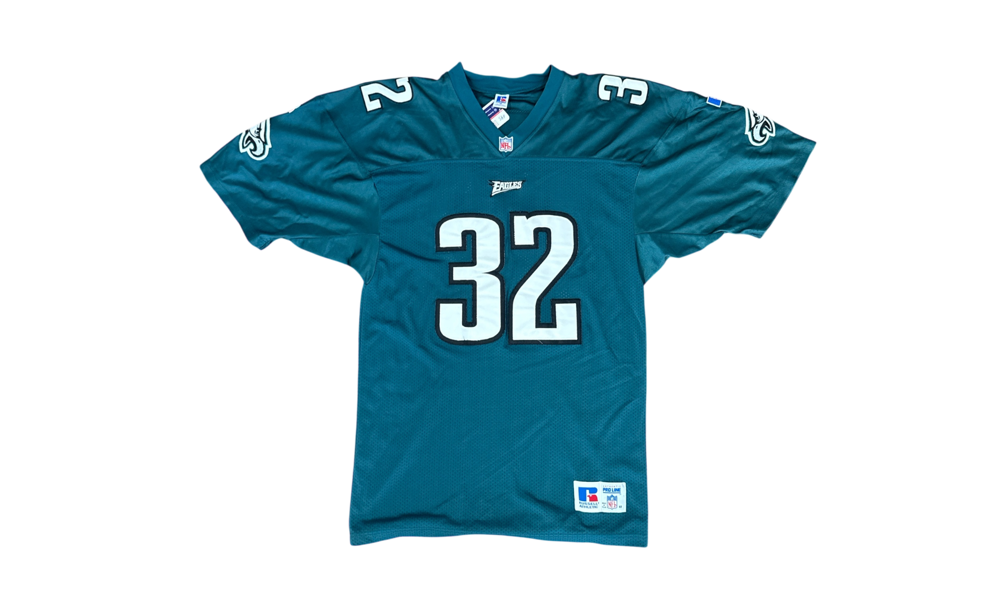 1996 Ricky Watters Eagles Russell Midnight Green Authentic Jersey (PreOwned)-Bullseye Sneaker Boutique