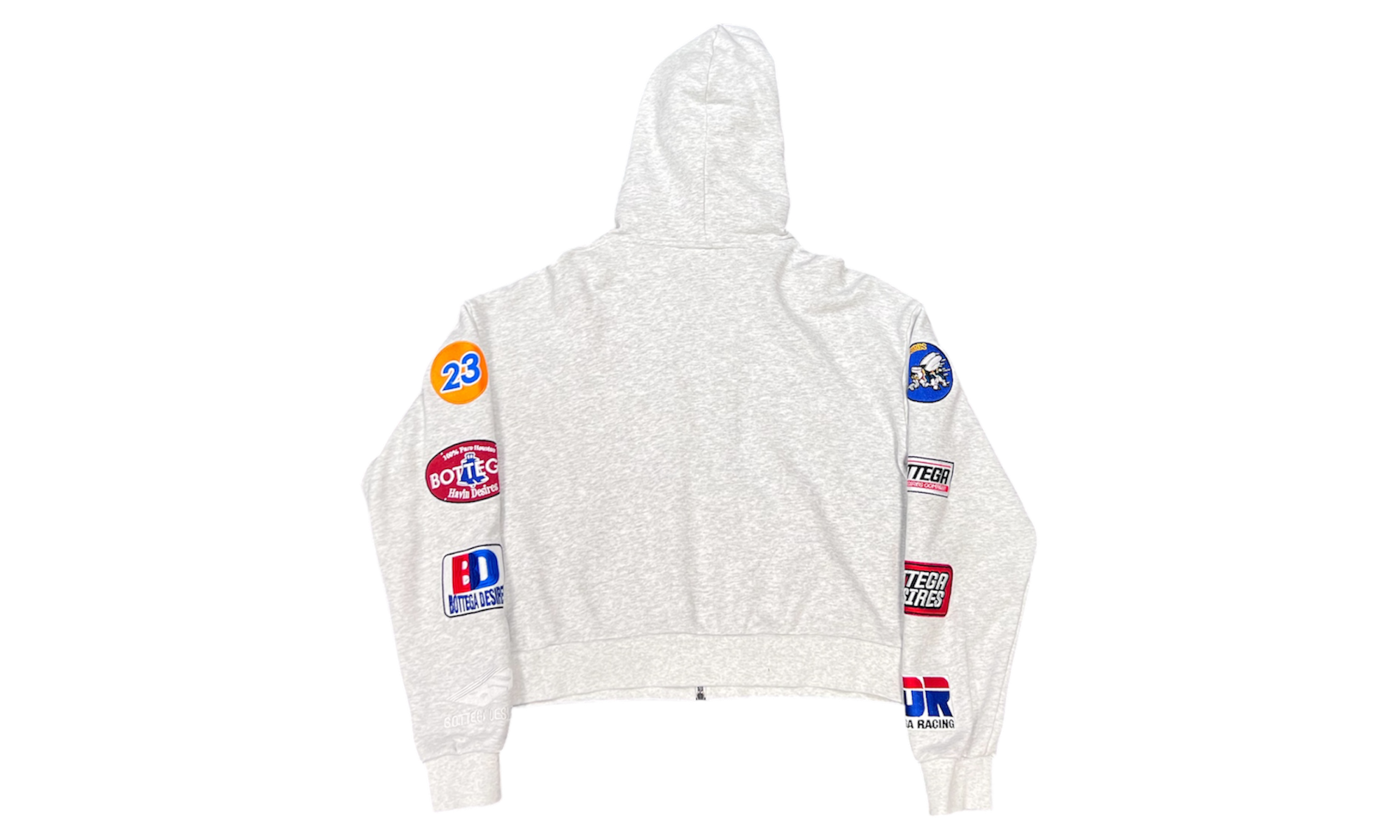 Bottega Desires Patches Grey Hoodie (PreOwned)