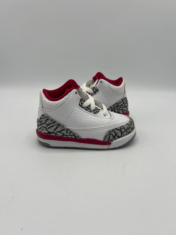 Air Jordan 3 Retro "Red Cardinal" TD (PreOwned)-Bullseye Sneaker Boutique