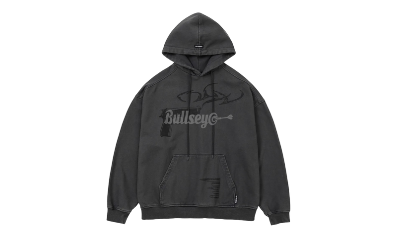 AJOBYAJO Gun Shot Washed Charcoal Hoodie-Bullseye Sneaker Boutique