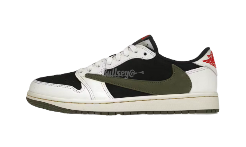 Air Jordan 1 Retro Low OG SP x Travis Scott "Olive" (Flawed Stained Lace)-Bullseye Sneaker Boutique