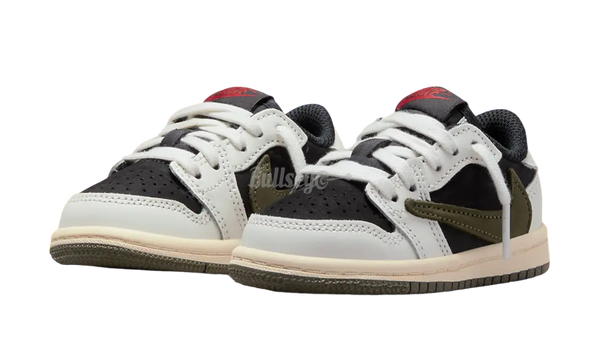 Jordan 1 Mid SE-sko til mindre børn hvid Retro Low OG SP x Travis Scott "Olive" Toddler