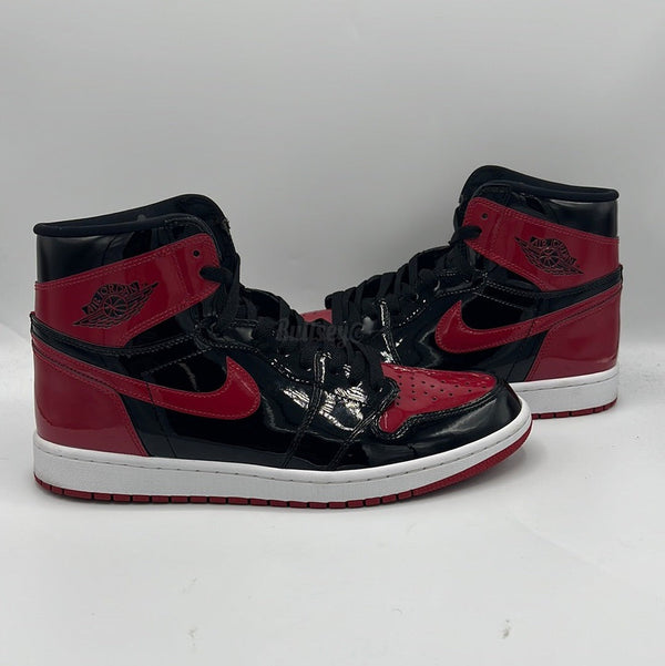 Air Jordan 1 Elevate Low Wmns Lucky Gree Retro "Patent Bred" (PreOwned) (No Box)