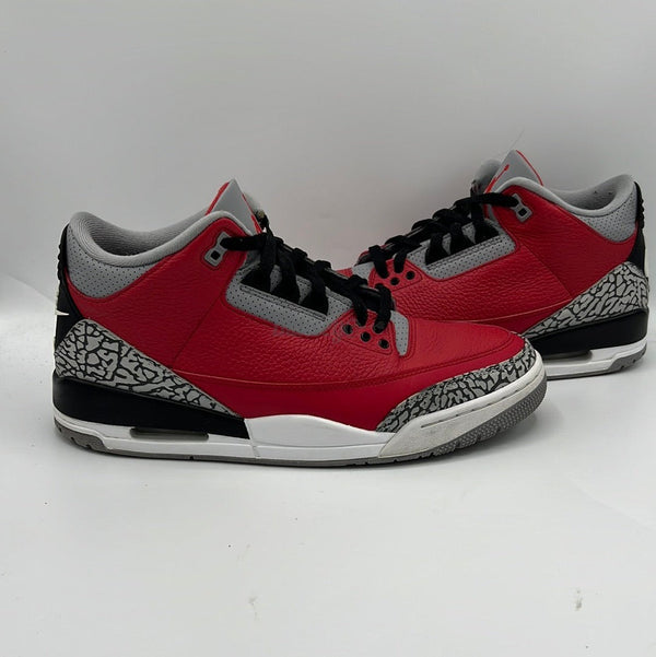 Air Jordan 3 Retro Sneakers Weiß Retro "Red Cement" (PreOwned)