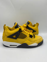 Мужские кожаные кроссовки nike air jordan 1 yellow black Retro "Lightning" (PreOwned)