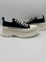 Alexander McQueen Tread Slick Lace Up "Black White" (PreOwned)