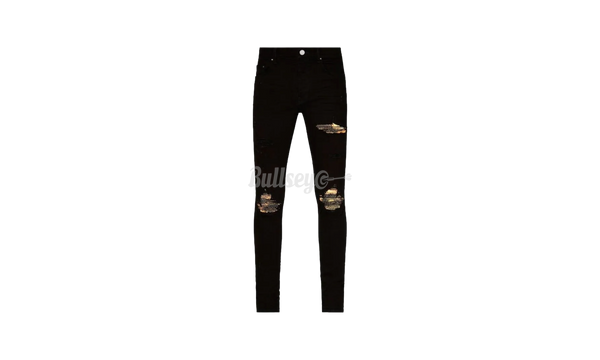 Amiri Aloha MX1 Black Jean-Nike Air Shorts jordan 1 Low Bred Toe EU 44 US 10 NEU & OVP