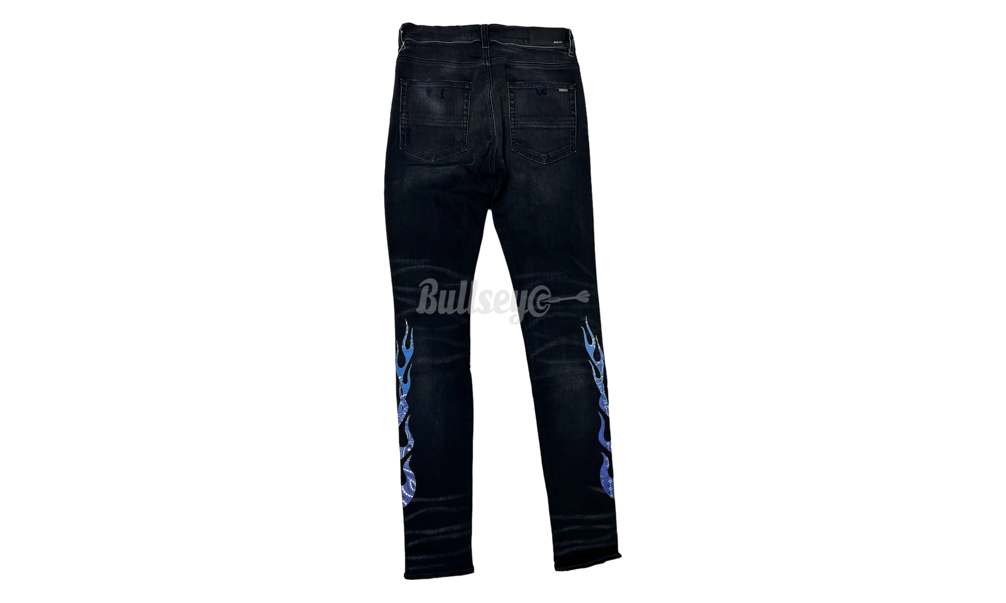 Amiri Bandana Blue Flame Clay Indigo Black Jeans