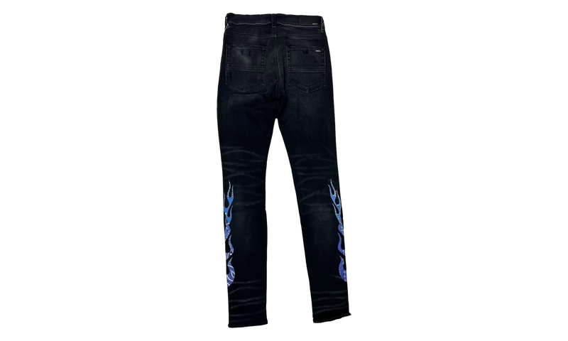 Amiri Bandana Blue Flame Clay Indigo Black Jeans