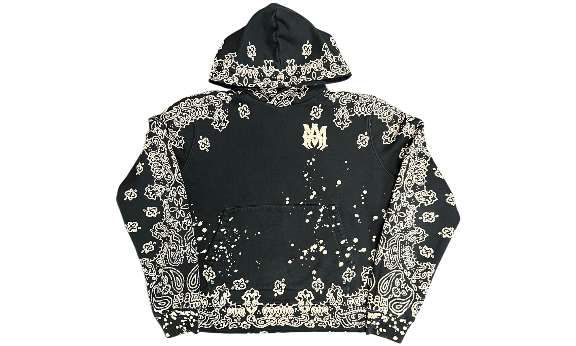 Amiri Bandana-Print Black Hoodie (PreOwned)