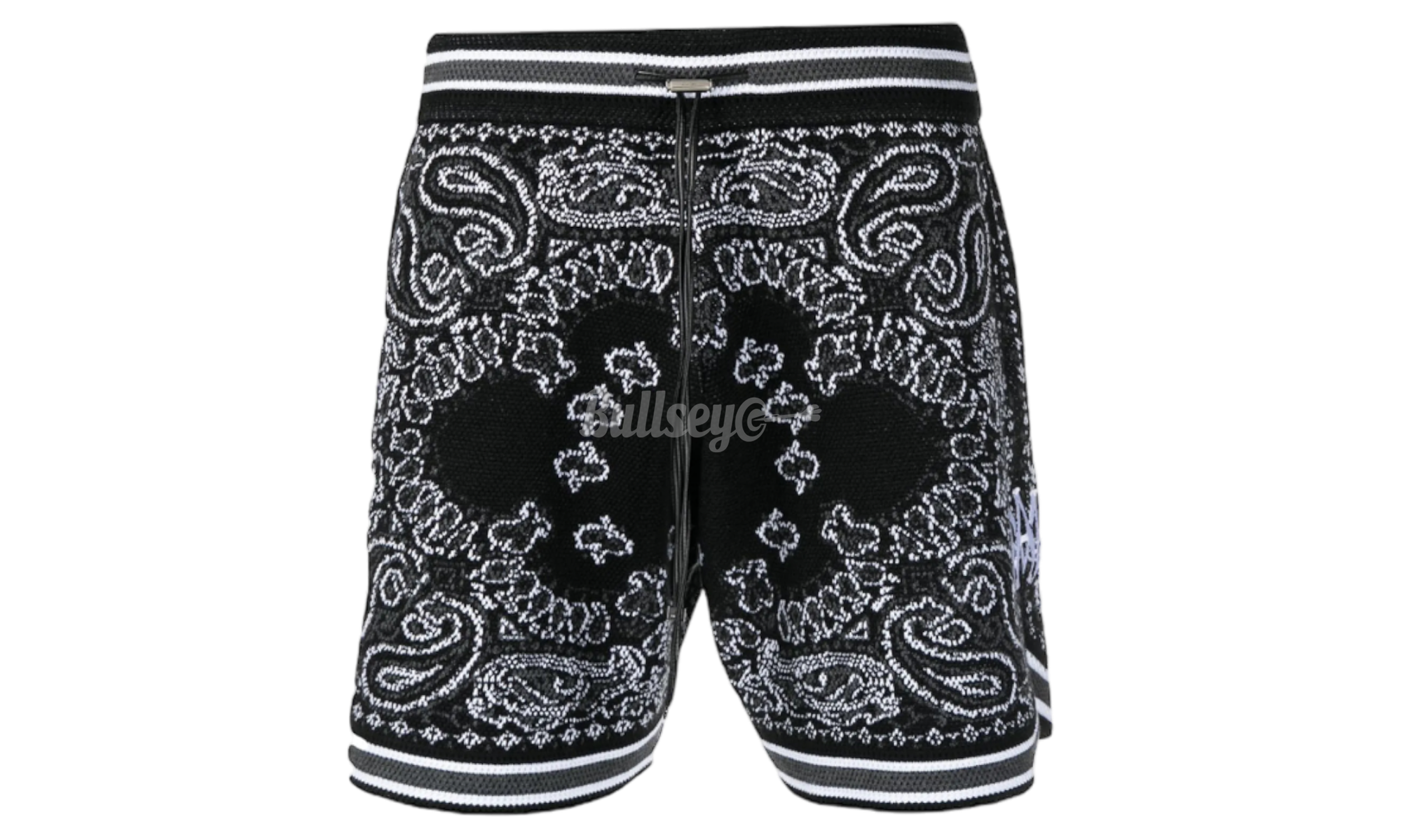 Amiri Black Bandana Shorts-Bullseye Sneaker Boutique