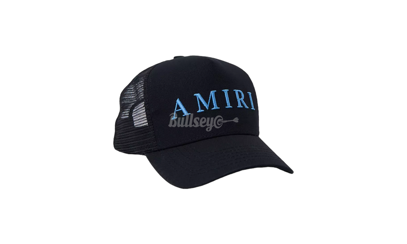 Amiri Black/Blue Embroidered Trucker Hat-men polo-shirts caps clothing robes