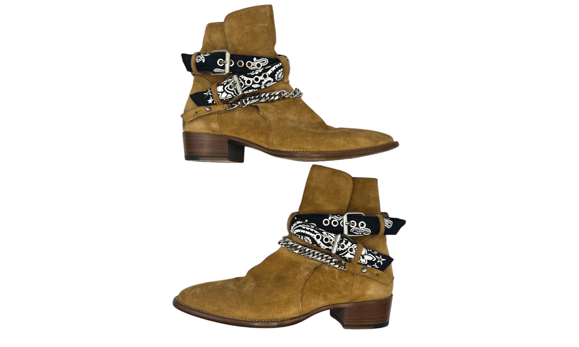 Amiri Crepe Suede Point-Toe Chelsea Boot (PreOwned) (No Box)