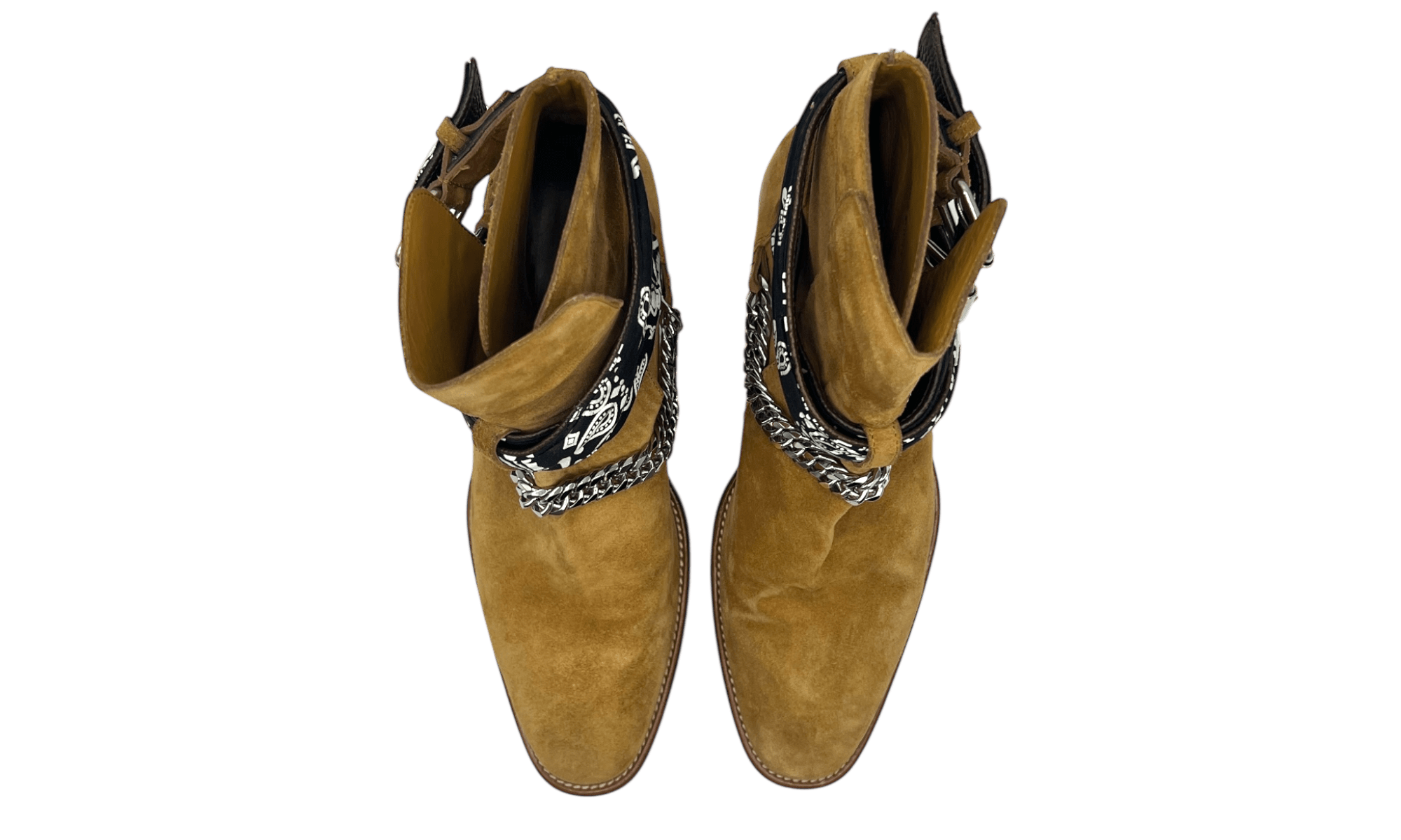 Amiri Crepe Suede Point-Toe Chelsea Boot (PreOwned) (No Box)