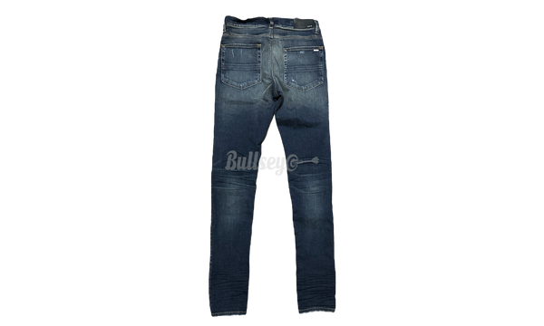 Amiri MX1 cement Indigo Blue Suede Jeans