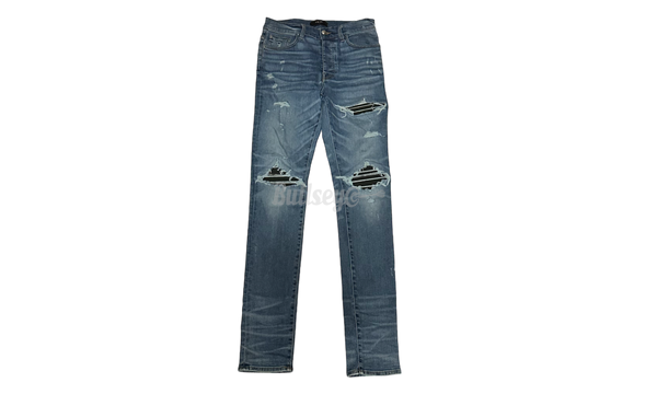Amiri MX1 Distressed Indigo Jeans-UGG Careena 100mm wedge sandals Brown