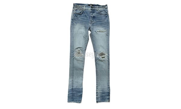 Amiri MX1 Green Plaid Indigo Jeans-Chelsea boots COACH Joey Leather Bootie C5878 11004253EDC Dark Cranberry