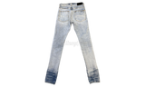 Amiri MX1 Lunar Year Red Suede Patch Light Indigo Jeans