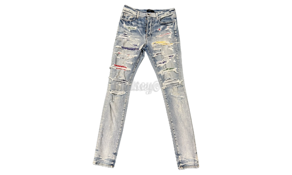 Amiri MX1 Rainbow Patch Distressed Jeans (PreOwned)-Urlfreeze Sneakers Sale Online