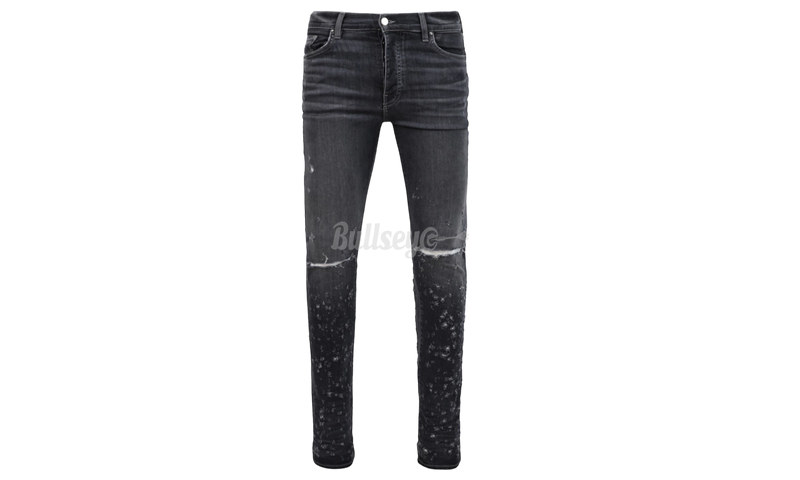 Amiri Shotgun Grey Jeans-Jordan 1 Shattered Backboard shirts to match I love Sneakers Black Sneaker Tees shirt