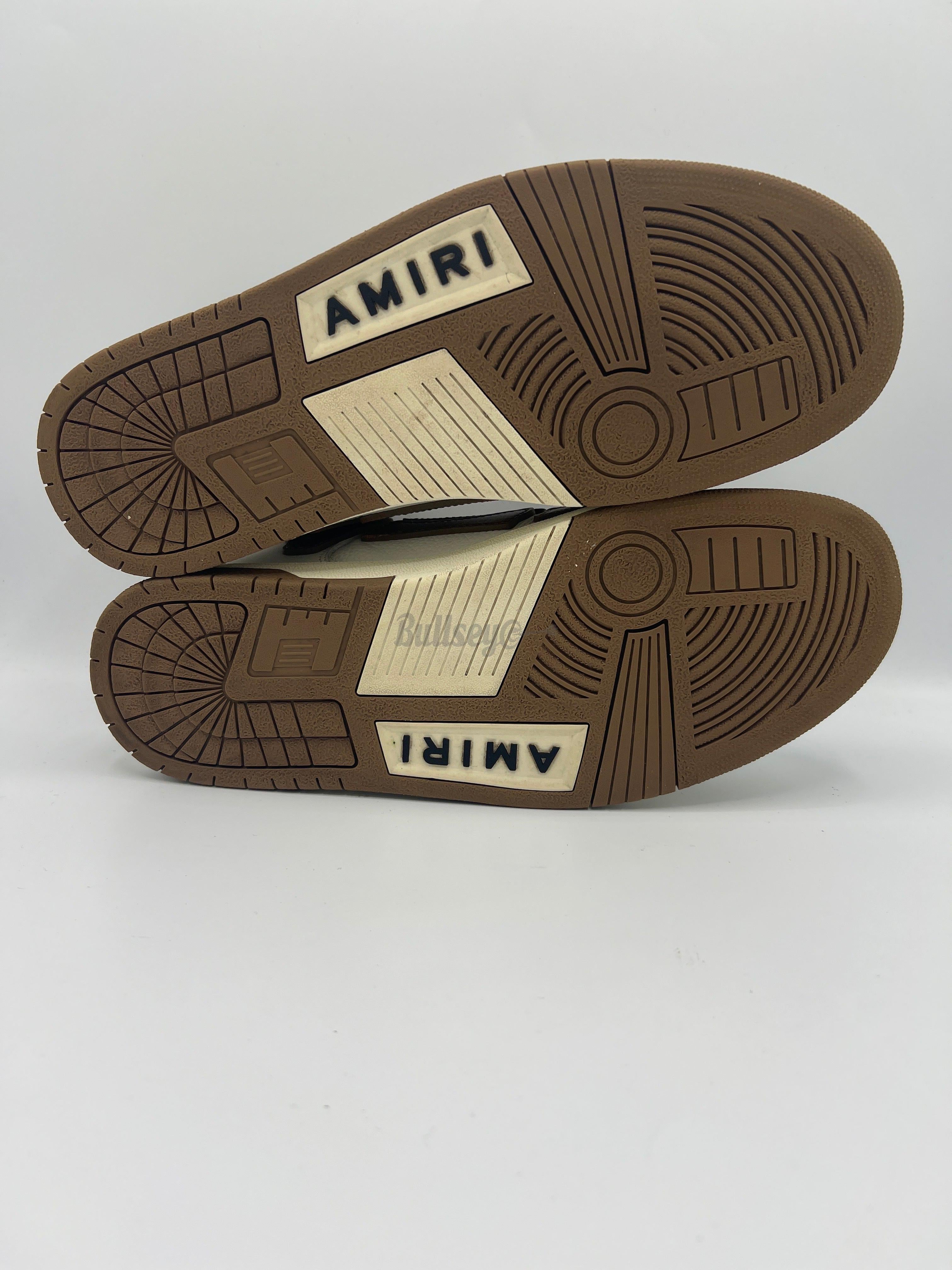 Amiri Skel Top Low "White Brown" (PreOwned)