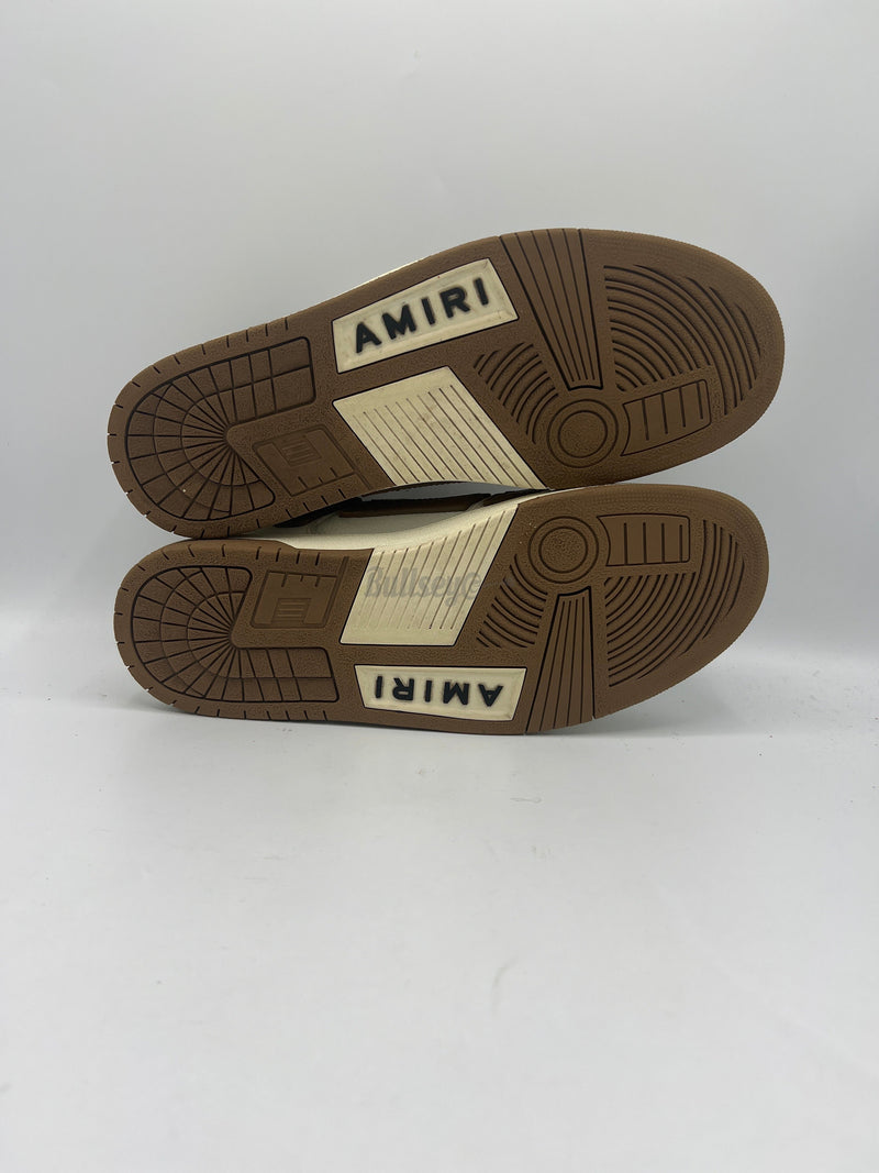 Amiri Skel Top Low "White Brown" (PreOwned)