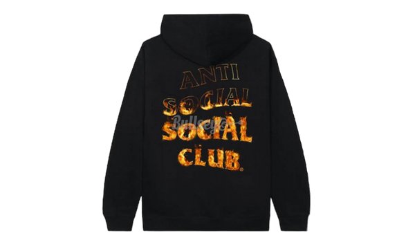 Anti-Social Club "A Fire Inside" Black Hoodie-Leather B-Court sneakers