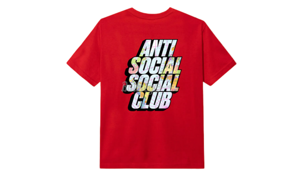 Anti-Social Club "Drop A Pin" Red T-Shirt-ankle boots steve madden negotiate sm11001674 03001 017 black leather