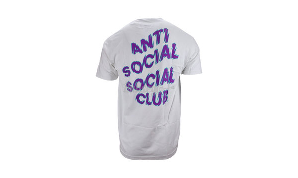 Anti-Social Club "Maniac" White T-Shirt-buckled leather sandals Blau