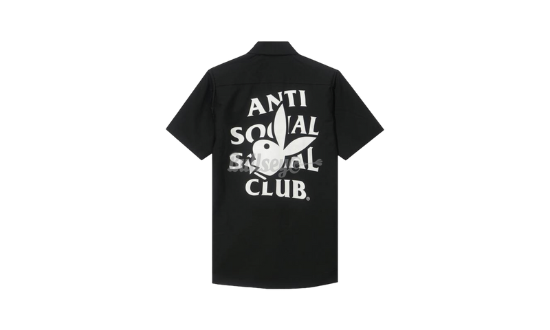 Anti-Social Club Playboy Photographer Black Work T-Shirt-Sandália minimalista week shoes vinil sa