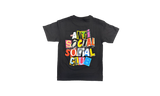 Anti-Social Club "Torn Pages of Our Story" Black T-Shirt-sneakers Converse mujer talla 49