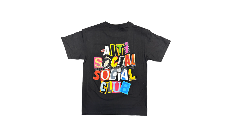 Anti-Social Club "Torn Pages of Our Story" Black T-Shirt-sneakers Converse mujer talla 49
