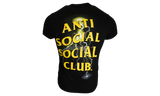 Anti-Social Club "Twista Yellow" Black T-Shirt-Bullseye eng Sneaker Boutique