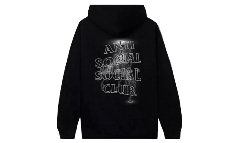 Anti-Social Club "Twisted" Black Hoodie-Pinko Love Birds-embossed leather sneakers