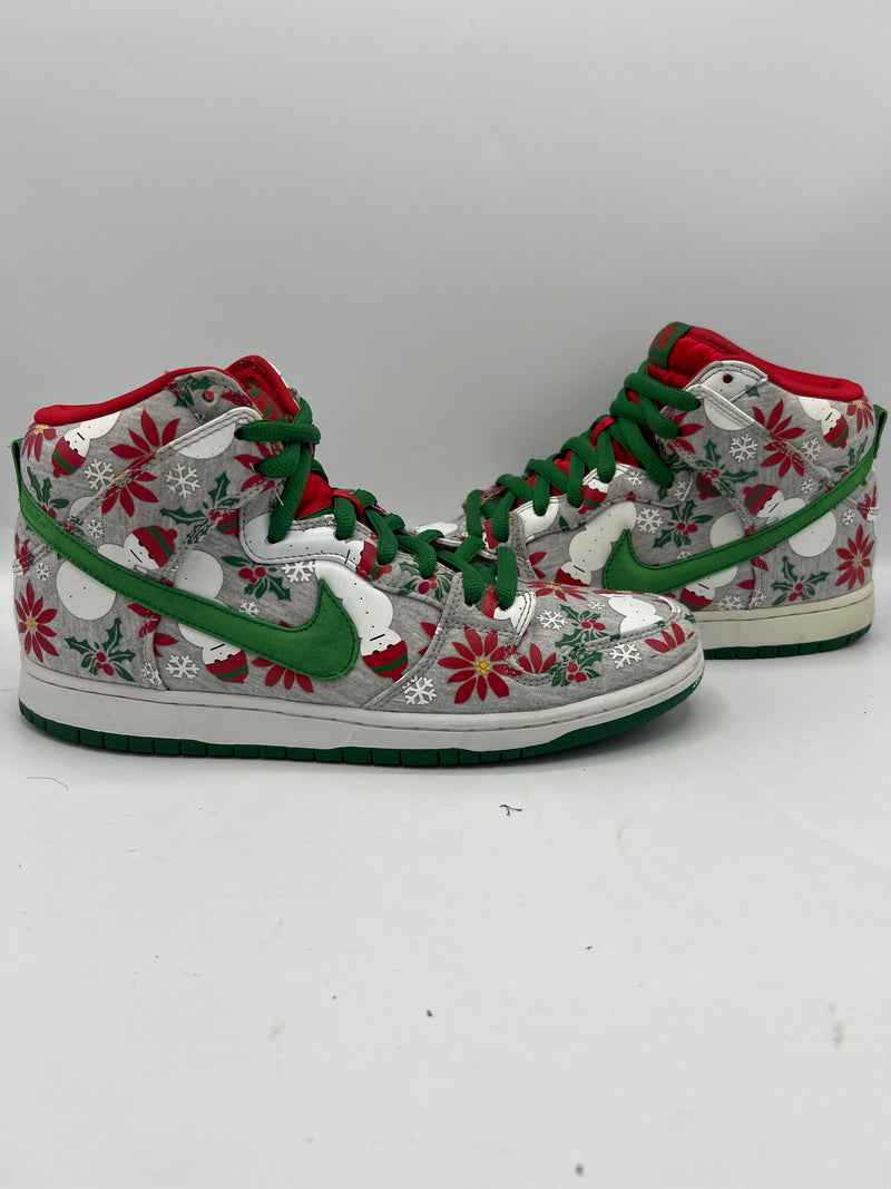 Nike SB Dunk High "Ugly Christmas Sweater Grey" (PreOwned) (No Box)