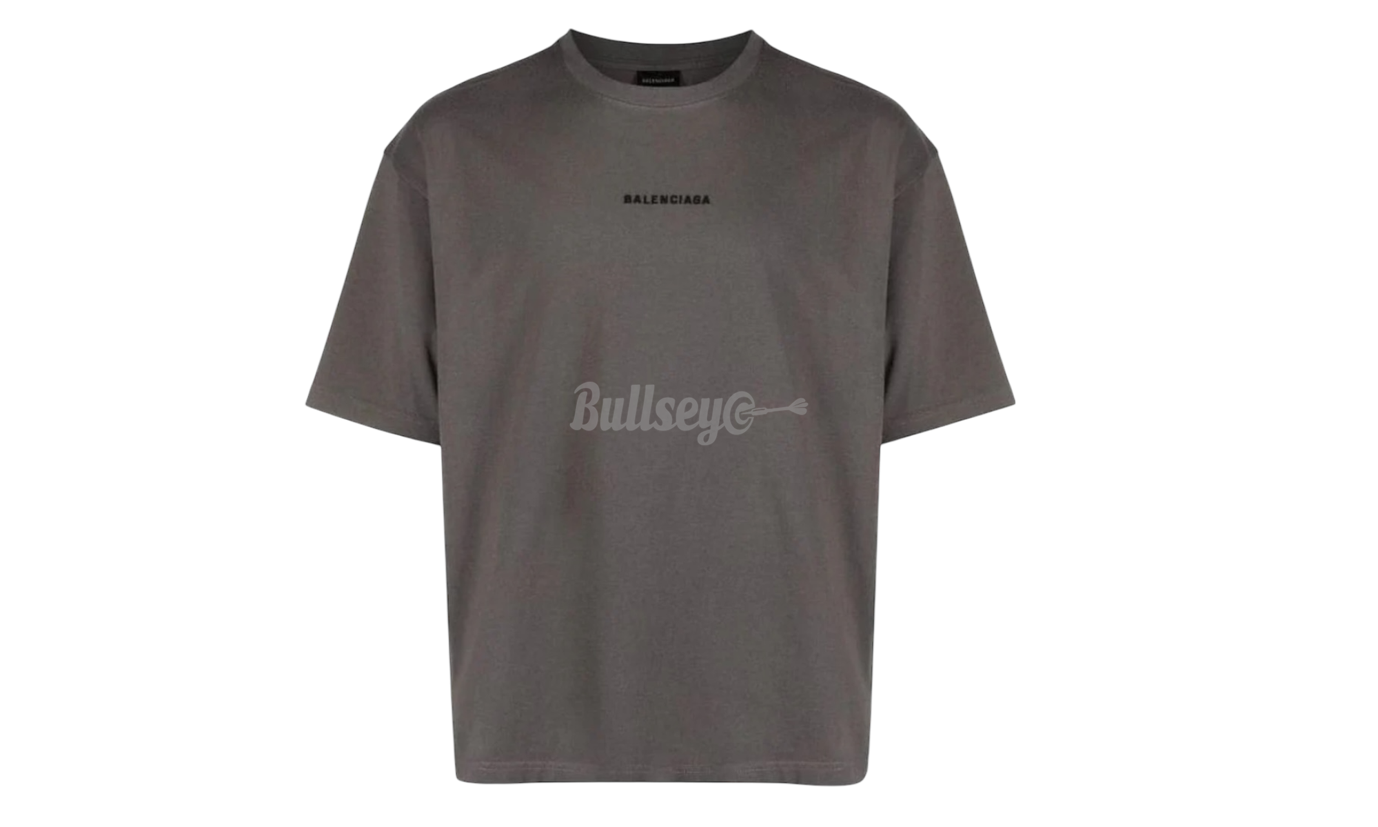 Balenciaga Grey Logo Embroidered T-Shirt-Bullseye Sneaker Boutique