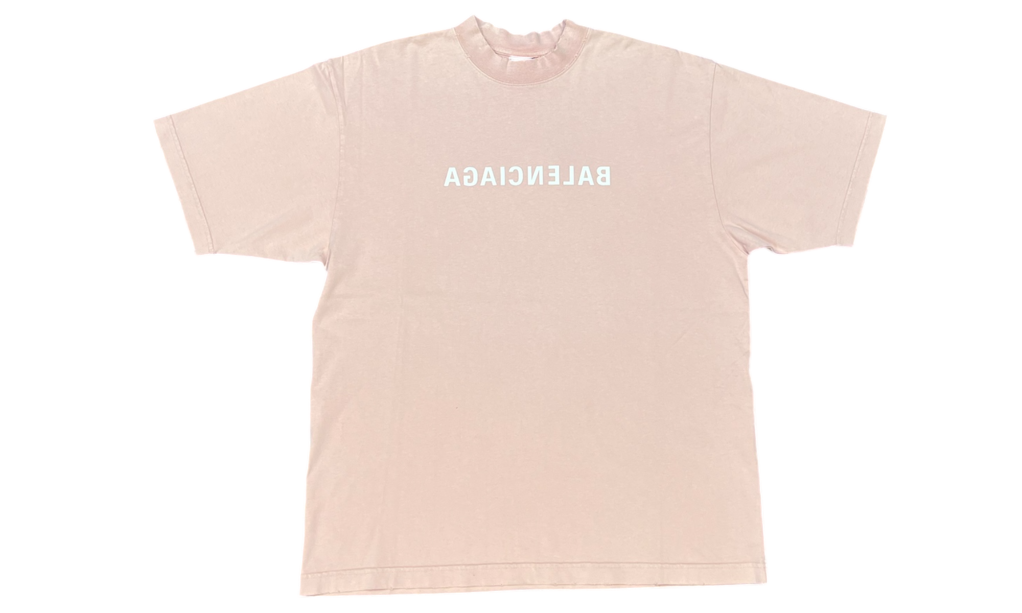 Balenciaga Logo Printed Oversized Pink T-Shirt-Bullseye Sneaker Boutique