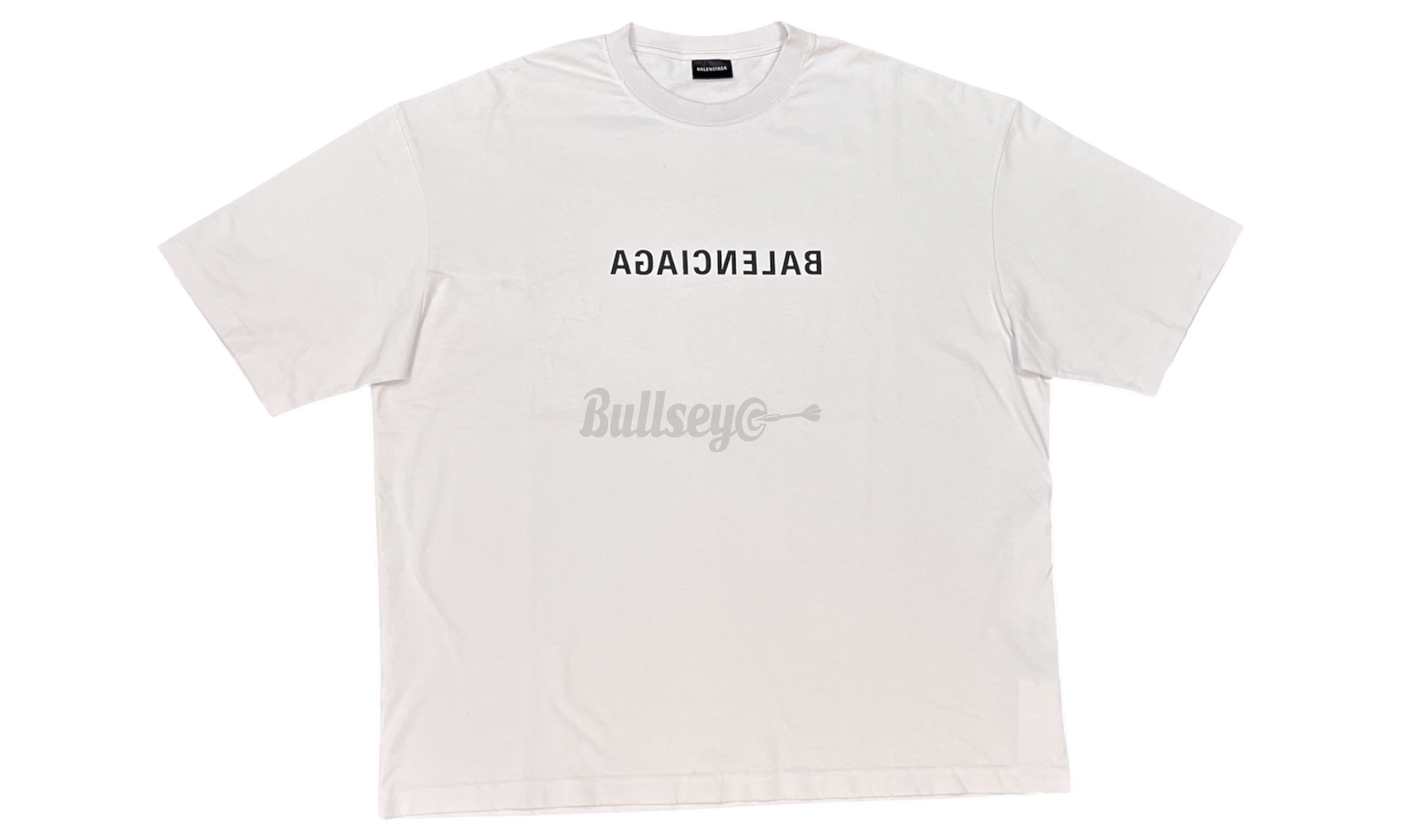 Balenciaga Logo Printed Oversized White T-Shirt-Bullseye Sneaker Boutique