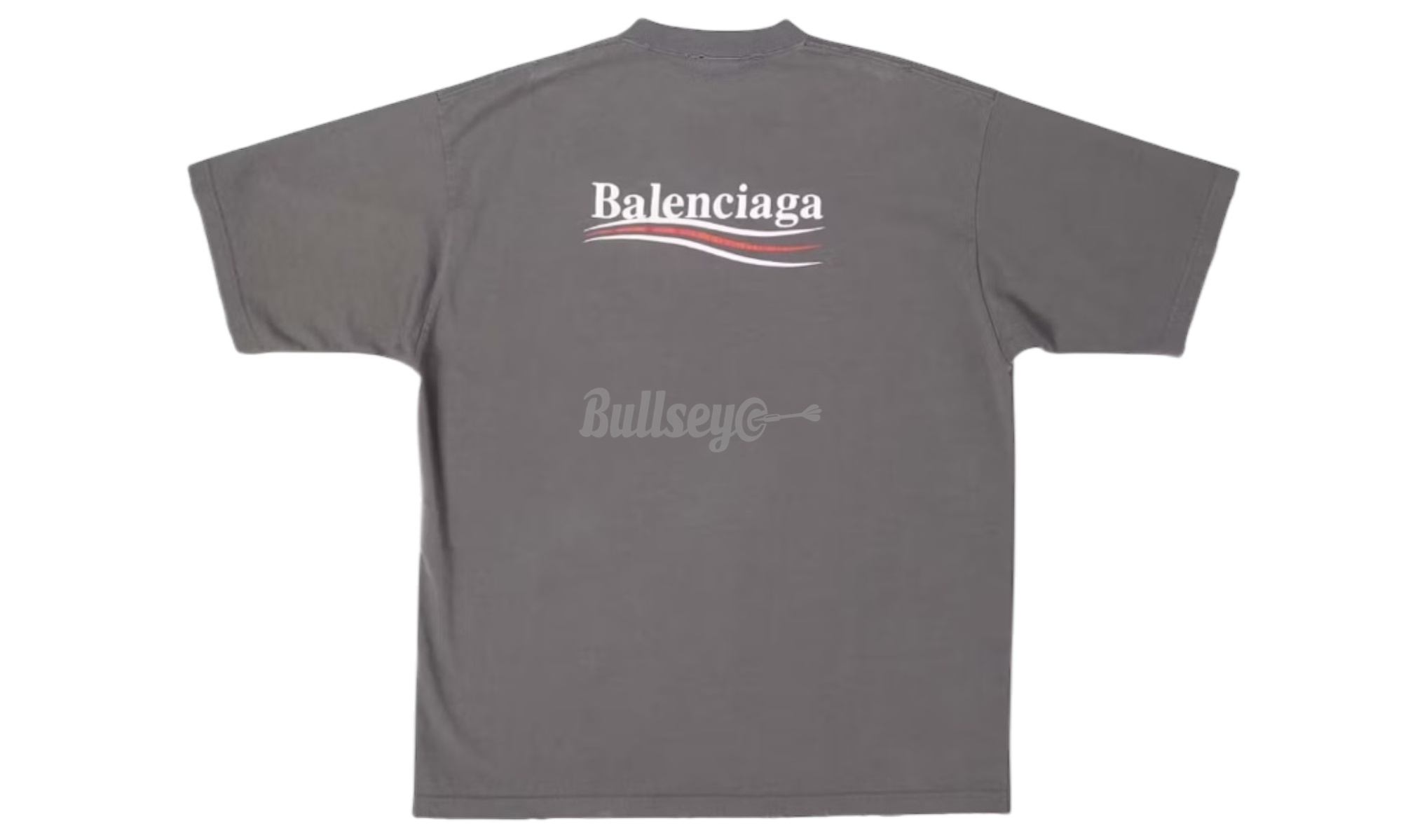 Balenciaga Small Political Campaign Logo Grey T-Shirt