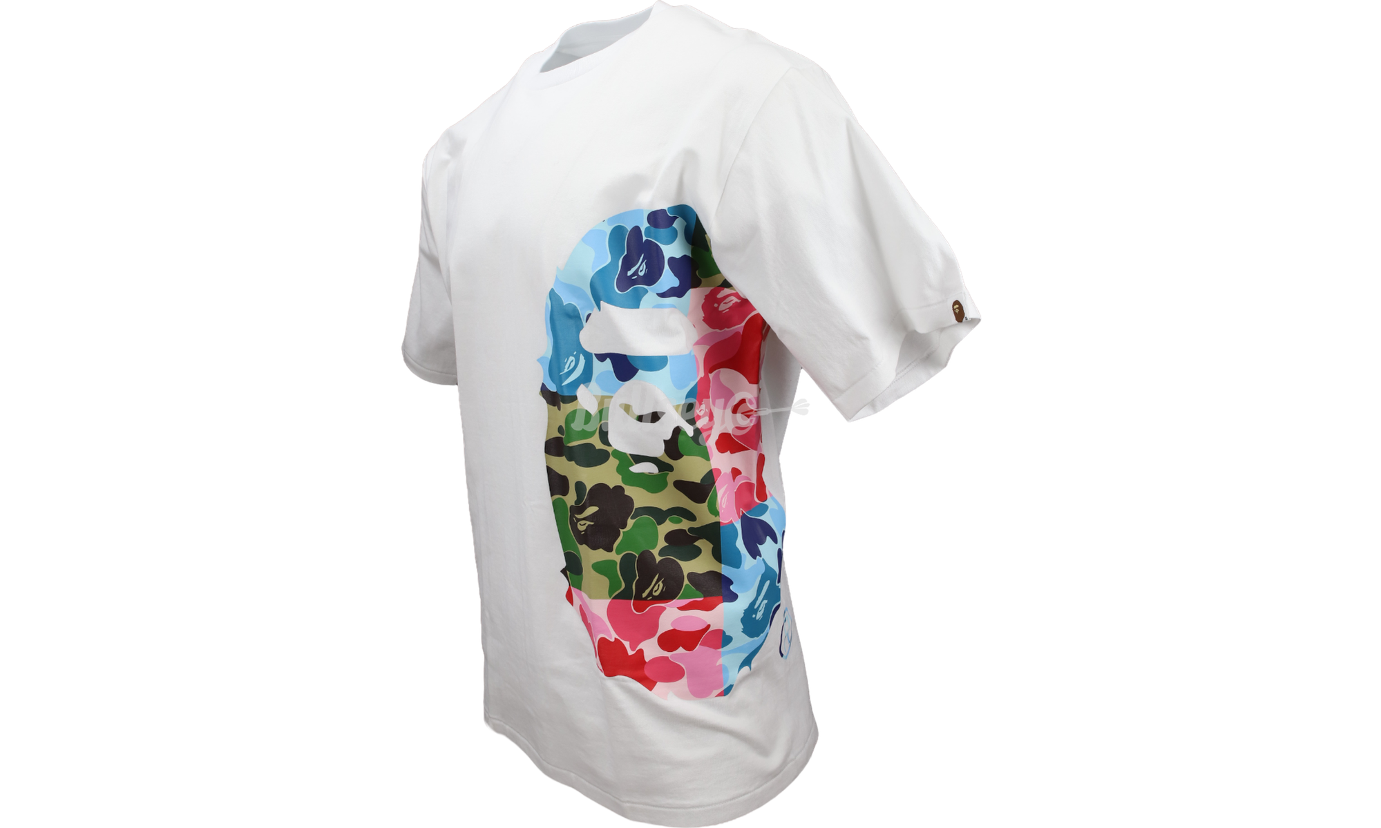 Bape ABC Crazy Camo Side Big Ape Head White T-Shirt-Bullseye Sneaker Boutique