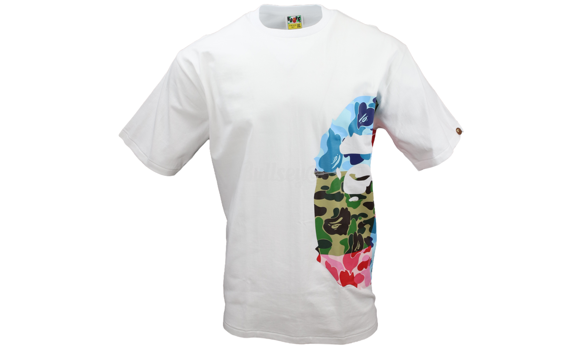 Bape ABC Crazy Camo Side Big Ape Head White T-Shirt-Bullseye Sneaker Boutique