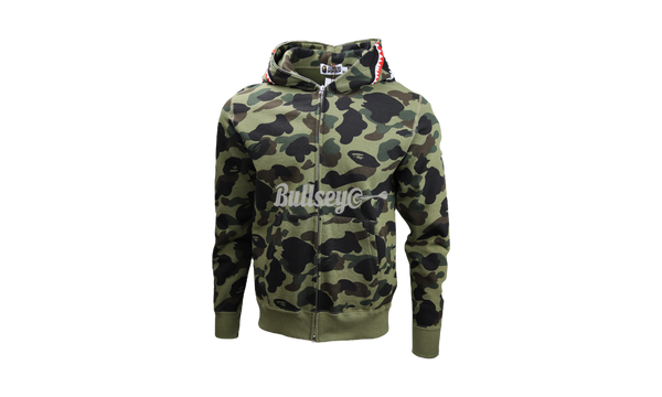 Bape ABC Dark Green Camo Shark Full Zip Hoodie (PreOwned)-nike slate Air Max 95 Premium Arrives in "Red Gum"