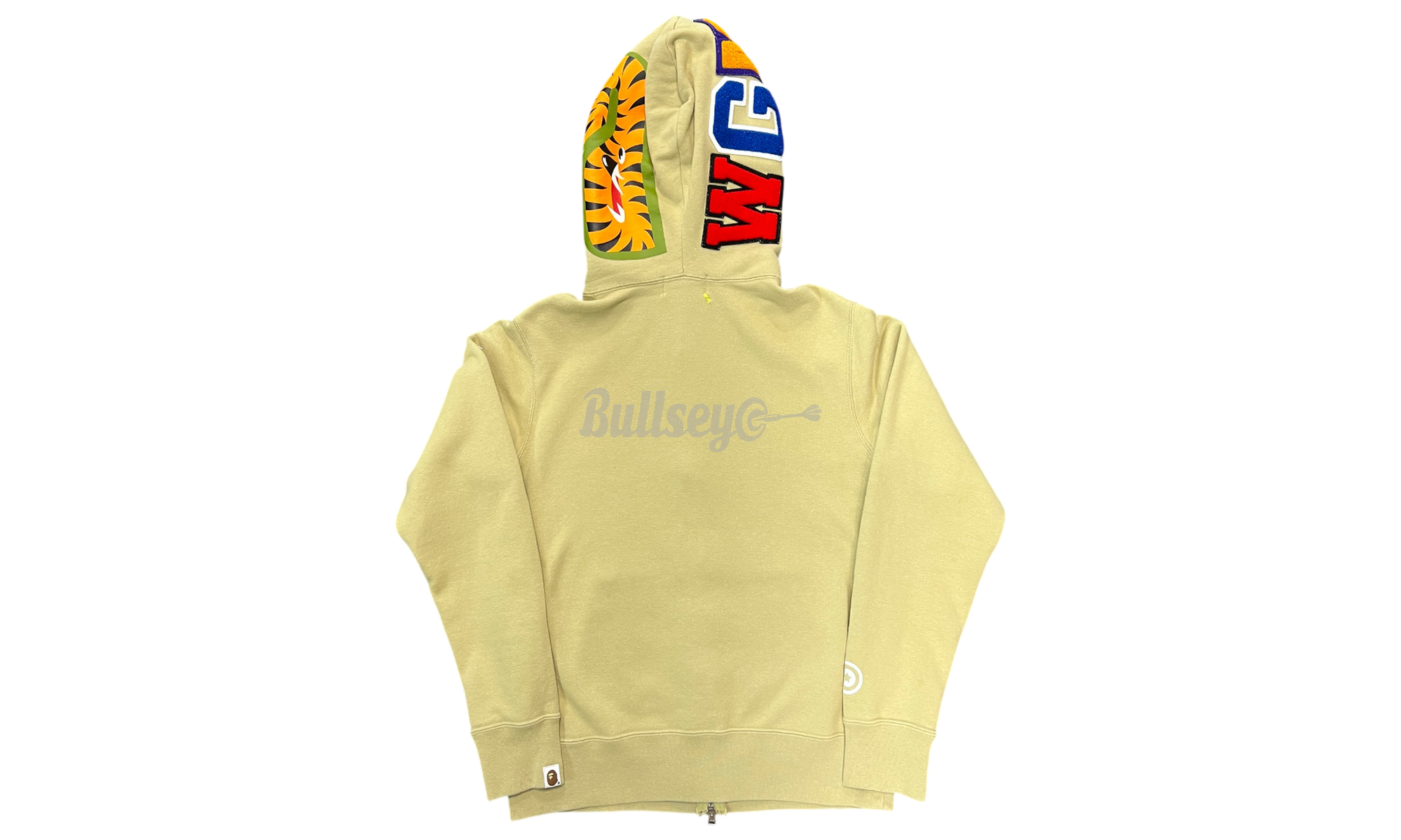 Bape Beige Shark Zip-Up Hoodie (PreOwned)