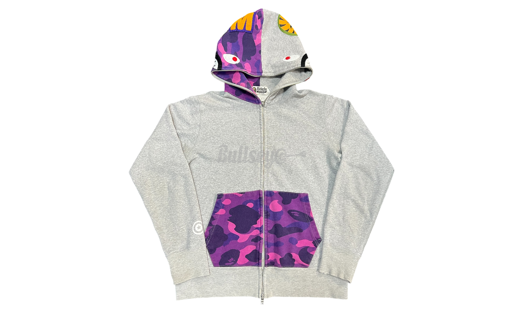 Bape Color Camo Shark Full Zip Hoodie "Grey" (PreOwned)-Bullseye Sneaker Boutique