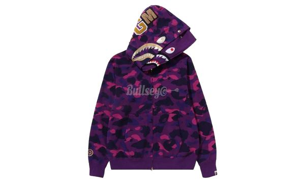 Bape Double Shark Purple Camo Full-Zip Hoodie