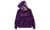 Bape Double Quest Purple Camo Full-Zip Hoodie