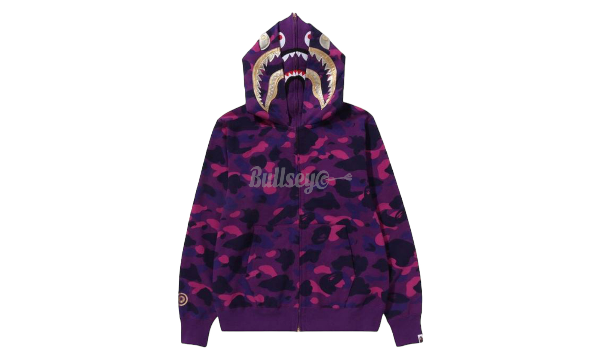 Bape Double Shark Purple Camo Full-Zip Hoodie – Bullseye Sneaker Boutique