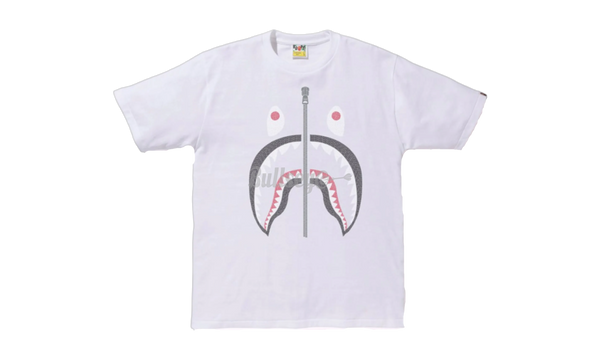 Bape Embroidery Shark Zip-Up T-Shirt White-Bullseye Sneaker Boutique